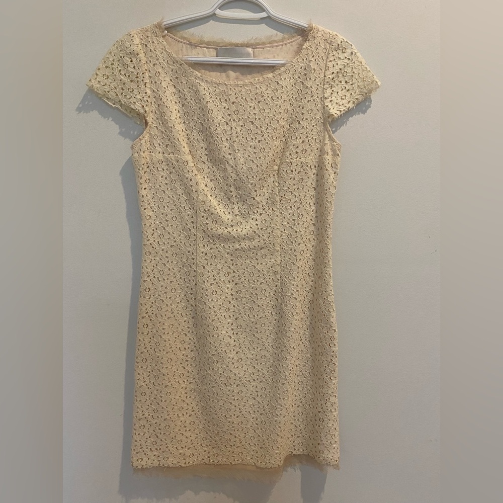Zadig & Voltaire Deluxe Cream Lace Dress Size S